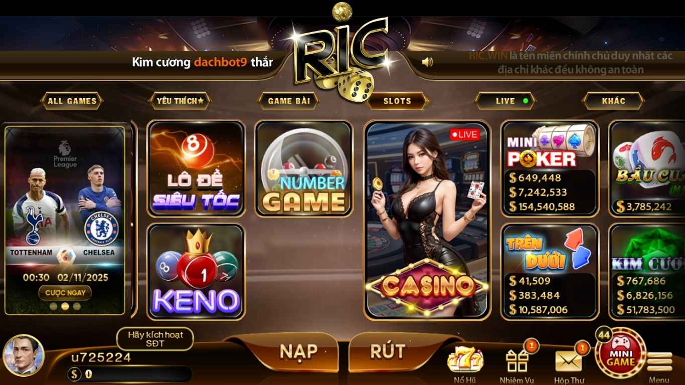 Giới thiệu thông tin chung về cổng game RICWIN Giới thiệu thông tin chung về cổng game RICWIN