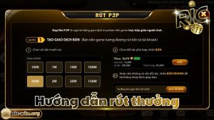 Hướng dẫn rút tiền Ricwin chi tiết