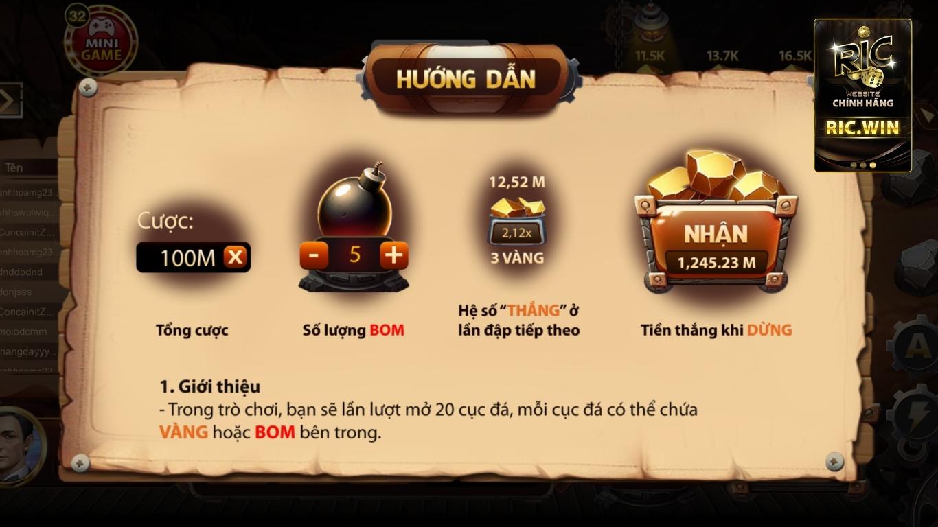 Hướng dẫn chơi đào vàng tại Ricwin Hướng dẫn chơi đào vàng tại Ricwin